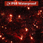 YIQU 2 Pack 144 FT 400 LED Solar Halloween Lights String Outdoor Orange - Image 5