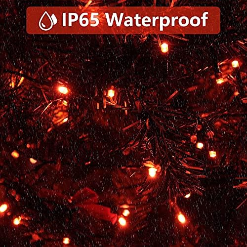 YIQU 2 Pack 144 FT 400 LED Solar Halloween Lights String Outdoor Orange - Image 5