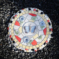 Outdoor Garden Stepping Stone, Round Dimensional Pattern Walkway Step Stones Φ 13", Multicolored Decorative Stone for Pathways/Lawns/Pond Areas (Style : Butterfly, Size : 3PCS) by Kunovo