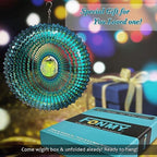 FONMY Solar Wind Spinner Mandala Starry Sky 3D Stainless Steel Hanging Wind Spinners Gift Christmas Decoration Indoor/Outdoor Garden Décor Kinetic Yard Art 12 Inches Multi Peacock Blue Wind Sculpture - Image 2