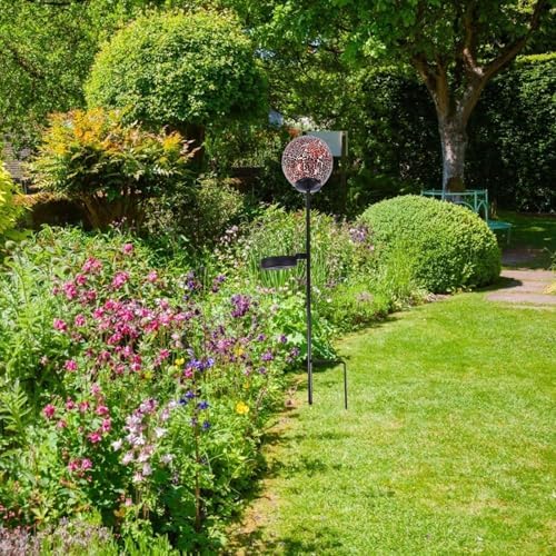 Toddmomy Solar Garden Lamp Glass Ball with Aa 1.2v 300mah Stainless Steel - Image 4