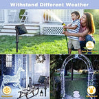 JMEXSUSS 4 Pack Solar Fairy Lights, 33ft 100LED Solar String Lights, White - Image 6