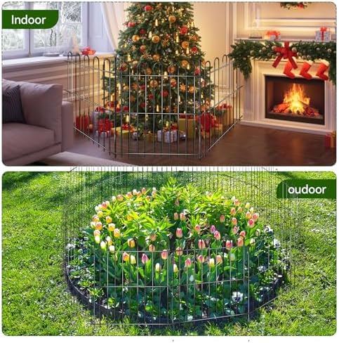 25 Panels Decorative Garden Fence, 50ft X 32in Rustproof Metal Animal Barrier Fence, No Dig Fence Garden Fence, Arched Flower Bed Edging Ornamental Wire Border Fencing for Outdoor Yard, Patio Decor - Image 6