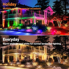 Low Voltage RGBW LED Landscape Lights Spot Lights Outdoor for Yard Garden Decor Spotlight, 12V-24V Low Voltage Landscape Lighting with 16 Color Changing and Remote IP68 Waterproof (6) - Image 5