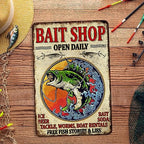 Fishing Décor For Home Bait Shop Sign Open Daily Indoor/Outdoor Sign Cabin Décor Lake House Décor Garage Décor Gifts For Him Funny Fishing Sign 108122001108 - Image 3