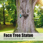 Gavigain Tree Face Welcome Decor - Old Man with Glowing Eyes in Dark Outdoor Tree Hugger Sculpture - Whimsical Garden Tree Decorations Yard Art, Halloween Decor, Defult - Image 2