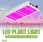 500W Power Red-Blue LED Grow Light, 287 High-Efficiency Lamp Beads VEG/BLOOM Dual Modes, 100-277V Universal Voltage US Plug – Suitable for Greenhouse, Hydroponic Systems & Flower/Vegetable Cultivation - Image 2