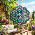 Shwing 12 Inch Wind Spinner Hanging Wind Sculptures Christmas Snowman Metal Decor Double Sided Outdoor Kinetic Garden Art 3D Wind Spinner Hanging Ornament for Patio Porch Balcony Backyard Tree Decor by Unknown