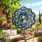 Shwing 12 Inch Wind Spinner Hanging Wind Sculptures Christmas Snowman Metal Decor Double Sided Outdoor Kinetic Garden Art 3D Wind Spinner Hanging Ornament for Patio Porch Balcony Backyard Tree Decor by Unknown
