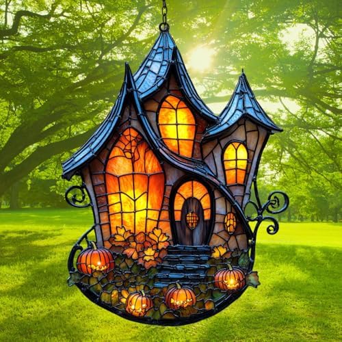Gothic Halloween Castle Acrylic Suncatcher - Image 3
