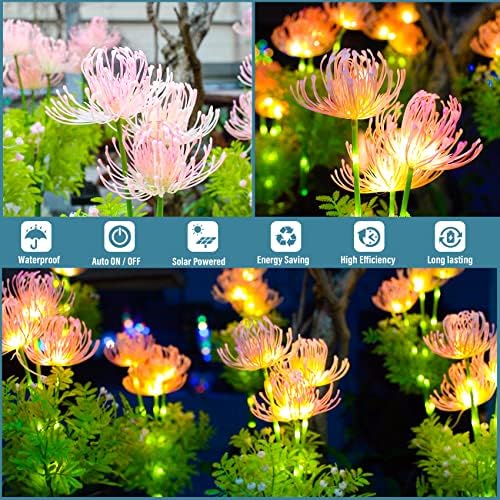 Solar Garden Lights Outdoor, LED Glowing Flower & Stem (4 Pack) - Image 4