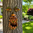 Mood Lab Tree Face Decor with Acorns - Old Man Tree Face Garden Hugger Decoration - Outdoor Tree Decoration - Image 4