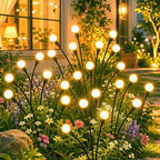 OZS 6 Pack 48 LED Solar Garden Lights, Solar Firefly Lights Outdoor by OZS