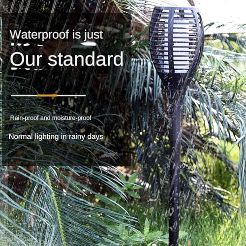 Solar Flickering Dancing Flame Lights Waterproof Solar Torch Lights for Outdoor Garden Patio Pathway Yard Driveway Halloween Decorative (6,33led) - Image 6
