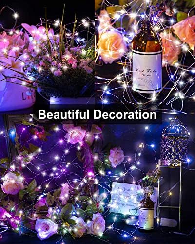 Treela 8 Pack Solar String Lights Outdoor Waterproof, Multicolor - Image 5