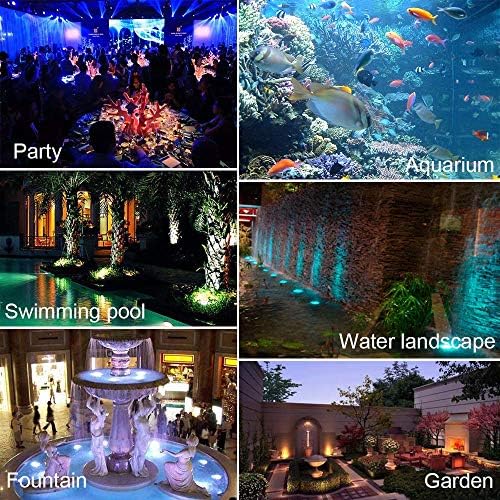 Pond Lights, RGB Outdoor LED Fountain Lights Underwater Landscape Spot Lights IP68 Waterproof Dimmable Memory for Garden Yard Lawn Waterfall (4 Lights) - Image 2