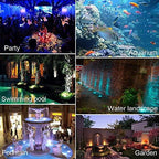 Pond Lights, RGB Outdoor LED Fountain Lights Underwater Landscape Spot Lights IP68 Waterproof Dimmable Memory for Garden Yard Lawn Waterfall (4 Lights) - Image 2