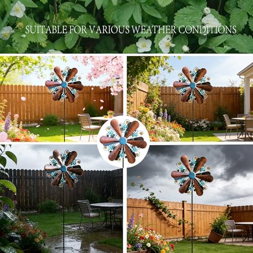 WENYLE Wind Spinners Outdoor Metal Large 360 Degrees Kinetic Wind Sculptures& Spinners Yard Art Outdoor Garden Decor - Image 6
