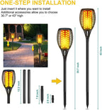 Aityvert Flickering Flame Solar Torch Lights Outdoor, 43" Tall, 8 Pack - Image 4