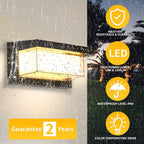 18W Modern LED Wall Light Outdoor 2Pack,3000K Warm White Waterproof Porch Patio Lights Mount Outside Fixtures,Matte Black Aluminium - Image 4