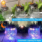 Hang Outdoor Solar Lights Waterproof, 2 Pack 30LED Cracked Glass Ball Decorative Lanterns, Solar Powered Landscape with Handle for Yard Patio Fence House Holiday Decor, Birthday Gift for Women - Image 2