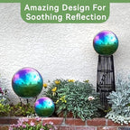 Lily's Home Gazing Globe Mirror Ball in Rainbow Stainless Steel - 12 Inch - Image 6