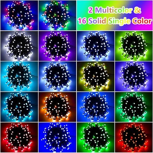 118Ft Solar String Lights Outdoor Waterproof Color Changing with Remote - Image 2