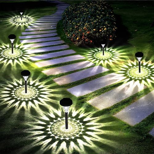 Siatom Solar Pathway Lights 10 Pack, Bright Solar Path Lights Outdoor Waterproof IP65, Walking Path Solar Lights for Outside, Garden, Lawn, Walkway, Yard (Cold White) by SiatomLighting