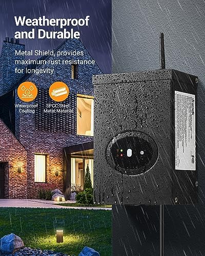 DEWENWILS 300W Smart Low Voltage Transformer, Compatible with Alexa and Google Home, 120V AC to 12V AC for LED Landscape Lights, Outdoor Lighting, ETL Listed, Waterproof, Schedule and Timer - Image 6
