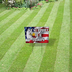 Weatherproof Yard Sign Military We Support Our Troops Background Lawn Garden 18x12 Inches 2 Sides Print Design Only - Image 4