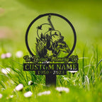 DINOMAN Personalized Memorial Plaques for Outdoors Dog Duck Hunting Grave Marker Metal Garden Stakes Hunter Memorial Gifts Sympathy Gifts for Loss of Loved One (Duck Hunting) - Image 4