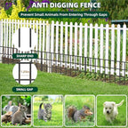 31ft(L) x 13in(H) Animal Barrier Fence, 22 Panels No Dig Garden Fence for Dog Rabbit, Rustproof Anti Digging Barrier, Garden Edging Border Ground Defense for Outdoor, Yard, Patio - Image 6