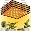 Liliful 4 Pcs Grow Lights Panel 200W Artificial Full Spectrum Grow Lamps with 225 LEDs for Indoor Outdoor Seedling Tent Flowe(Warm White, Red) by Liliful