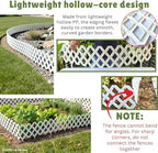 LaLaGreen Decorative Garden Edging Border (23in, 10 Pack) White Fence Panel - Image 4