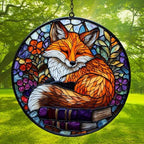 Fox and Flowers Acrylic Suncatcher - Image 3