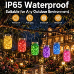 Solar Mason Jar Lid Lights Outdoor 12 Pack, Multicolor Garden Fairy Lights - Image 5