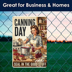 Woman Canning Berry Preserves Tin Sign 8x12Inch - Image 5