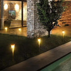 Solar Outdoor Lights, Solar Torch Lights Outdoor Flickering Flame, Outdoor Decorations for Patio Path Yard (2 Piece) - Image 2