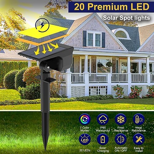 nipify Solar Spot Lights Outdoor Color Changing, Halloween RGB Spotlights - Image 5