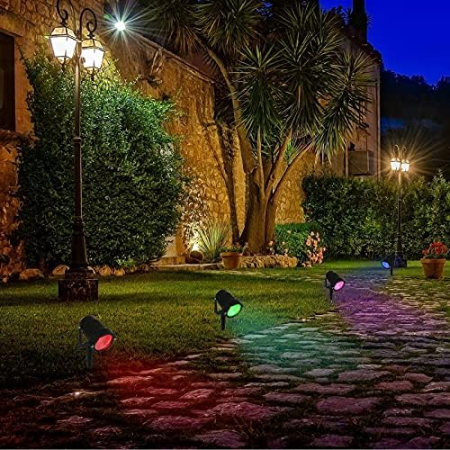 Color Change Landscape Lighting Low Voltage LED Outdoor Spotlights 6W 12V IP66 Waterproof Landscaping Lights Remote Control Garden Pathway Lights RGB Trees Decorations - Image 6
