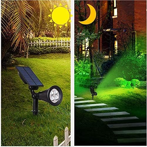 Solar Landscape Lights, 4 LED Solar Spotlights 2 in 1 Waterproof Security Light Solar Lights Outdoor for Tree,Patio,Yard (White) - Image 7