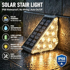 Solar Stair Lights 8 Pack,Solar Step Lights IP68 Waterproof Green - Image 4