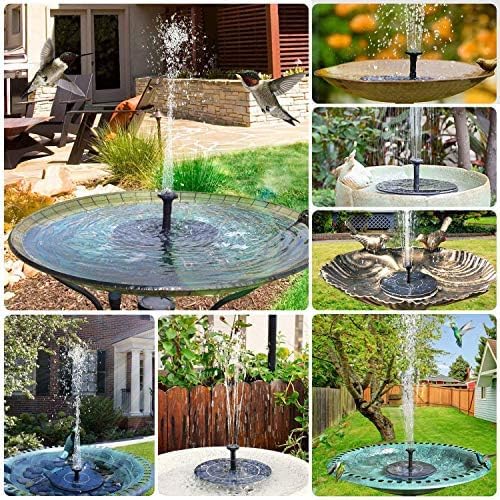 AISITIN 3.5W Solar Fountain Pump 2025, Solar Bird Bath Fountain with 6 Nozzles, 7.9'' Solar Floating Water Fountain Pump for Bird Bath, Fish Tank, Pond, Pool, Garden and Outdoor - Image 7