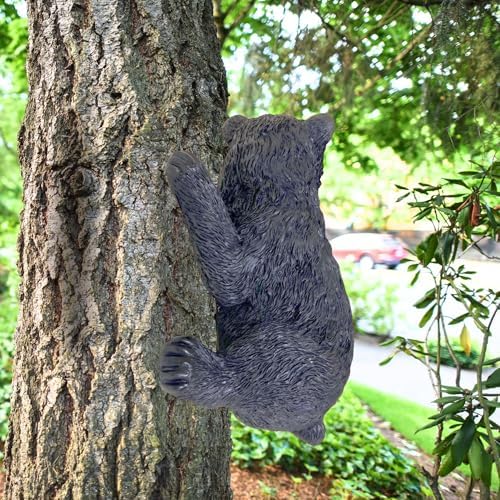 BestGiftEver Resin Black Bear Sculpture - Cub Tree-Mounted Ornament - Image 6
