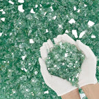 Skyflame 10LB Fire Pit Glass, 1/4-Inch Light Green Tempered Fireglass - Image 2