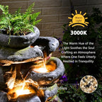 5 Tiers Cascading Solar Water Fountain Outdoor Fountain with LED Lights - Image 4