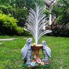 Solar Turtle Garden Statues with LED Lights, Resin Turtles Figurine Outdoor Decorations Colour Changing Optical Fiber Solar Light, Outside Art Decor for Lawn,Yard, Unique Housewarming Gifts - Image 2