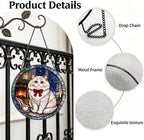 Stained Glass Window Hanging Ragamuffin Cat Suncatcher Gifts 9.8" - Image 3