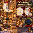 Solar Christmas Garden Stake Light, Santa & Snowman Moon Outdoor Decoration - Image 3