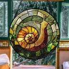 Stained Glass Window Hanging Snails Suncatcher Gifts for Women 12" - Image 2